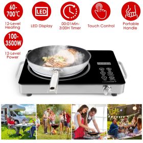 7000W Electric Double Ceramic Stove/ 3500W Electric Single Ceramic Stove Options 3 Colors Available (Color: Black, Type: 3500W Single Burner)